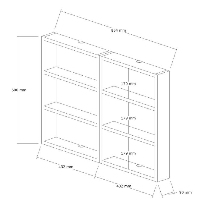 Hanah Home Hexa - Walnut